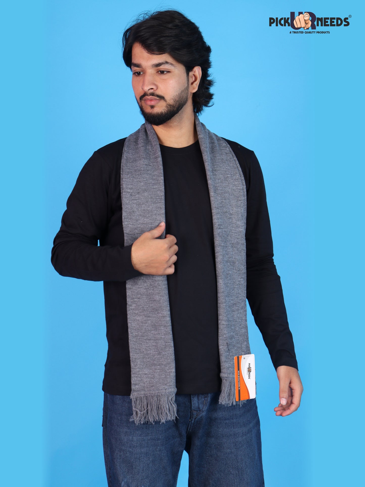 Pick Ur Needs Mens Winter Muffler Scarf for Boys & Men Soft Warm Neck Wrap Stole Lightweight Shawl