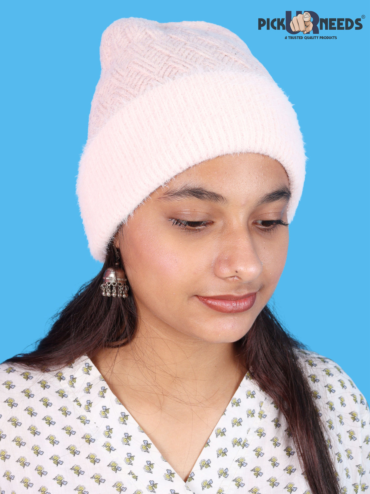 Pick Ur Needs Women & Girls Winter Beanie Cap Cozy & Soft Knitted Warm Hat with Stretchable Fit