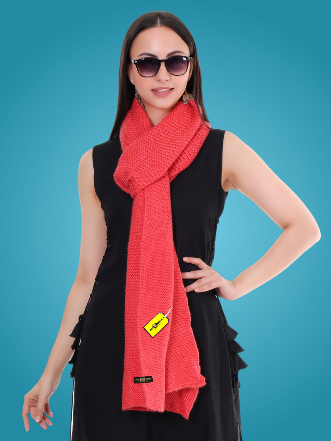 Pick Ur Needs Soft & Elegant Women’s Winter Scarf Wool Blend Knitted Muffler For Cold Weather Wrap