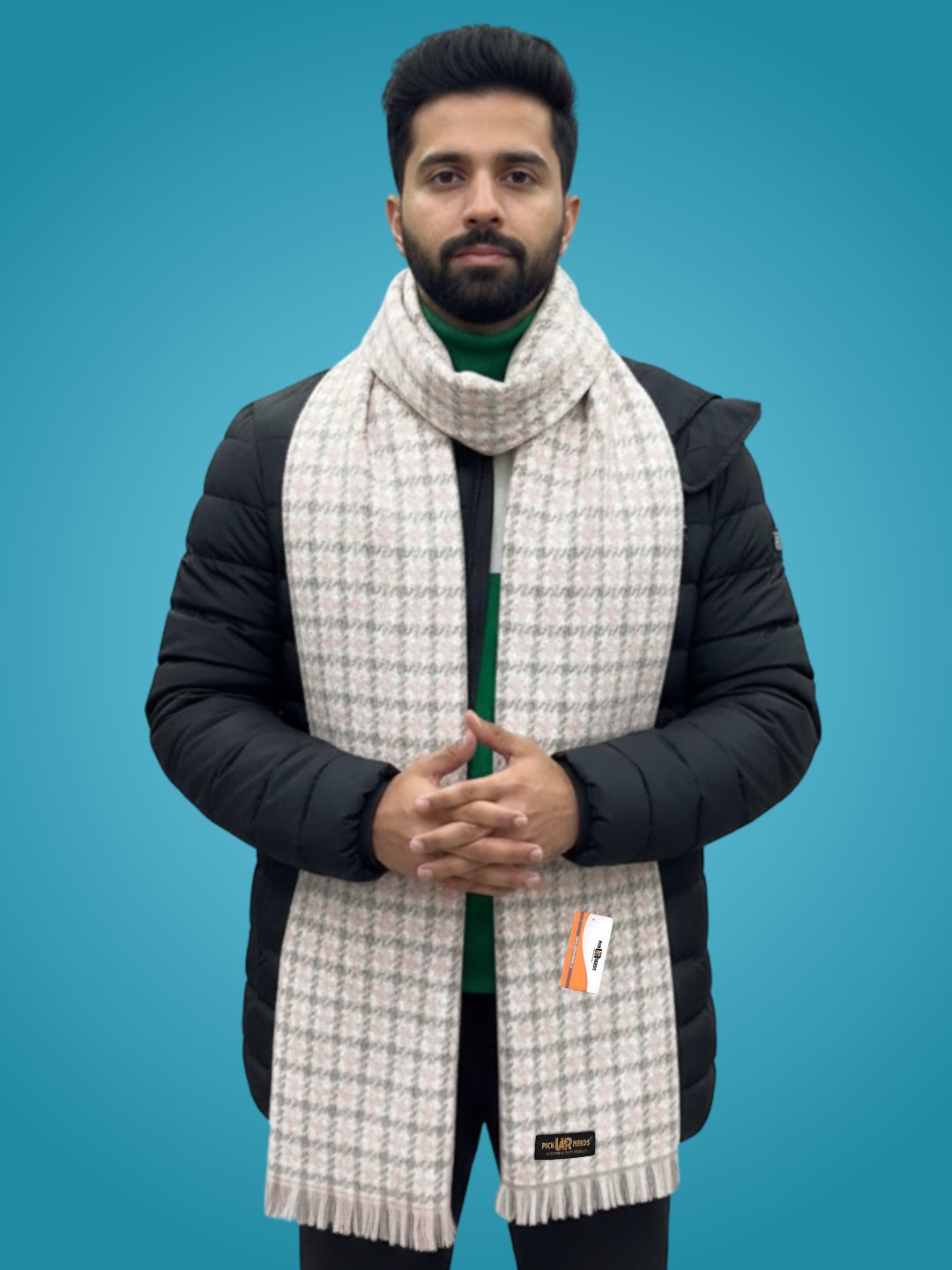 Pick Ur Needs Soft, Warm & Breathable Premium Wool Blend Winter Scarf for Men Fashionable Elegant Muffler