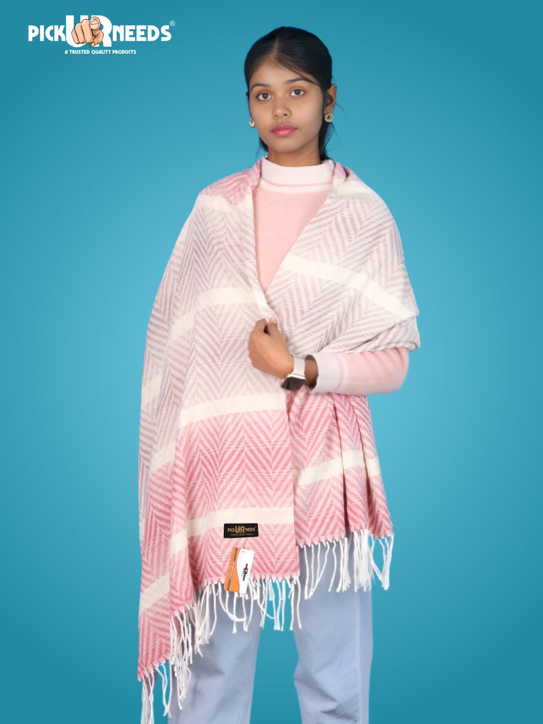 Pick Ur Needs Women's Designer Shawl Cozy Winter Wrap Soft Lightweight Shawl for Office & Travel