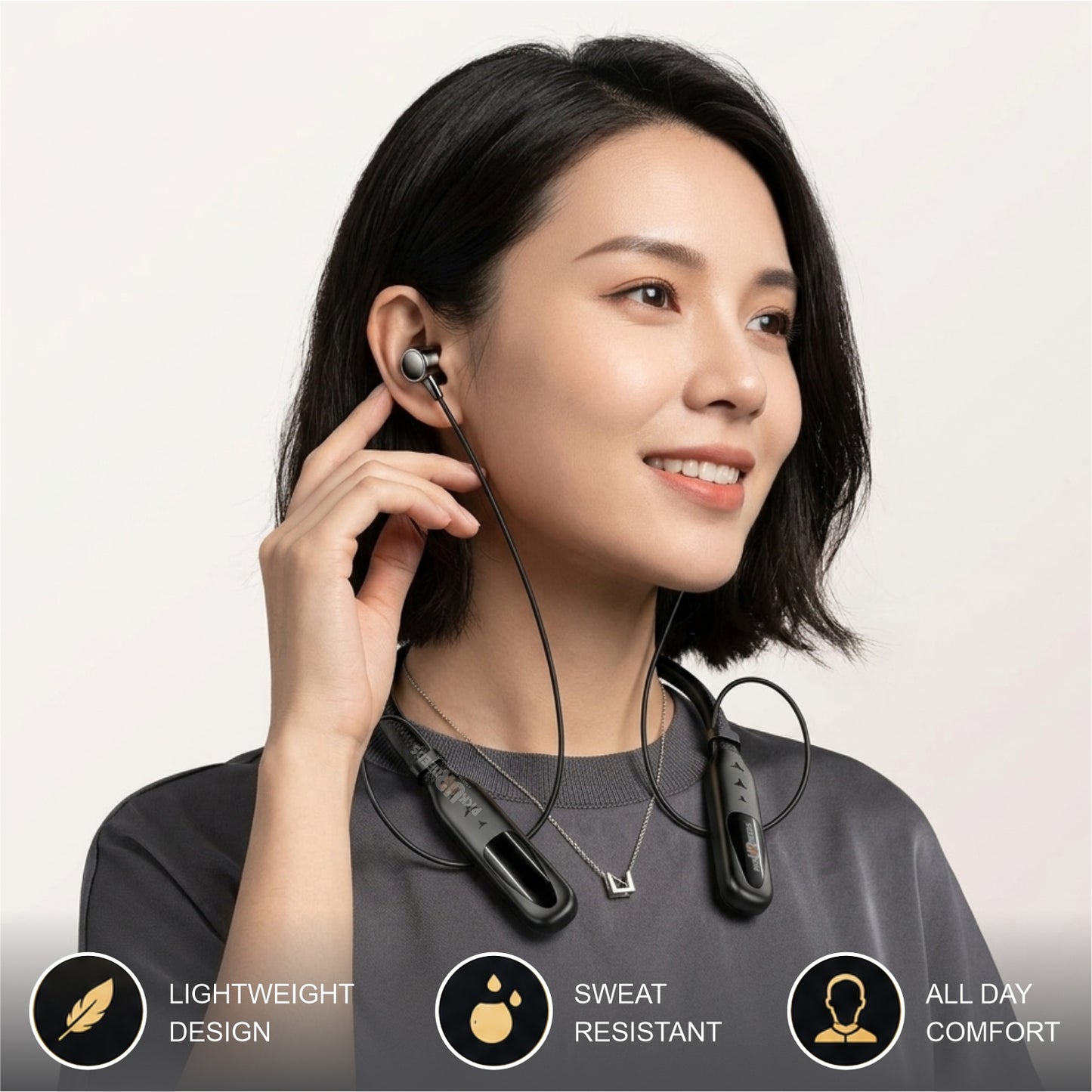 Best Wireless Neckband Headphones for Music & Calling – Lightweight Design