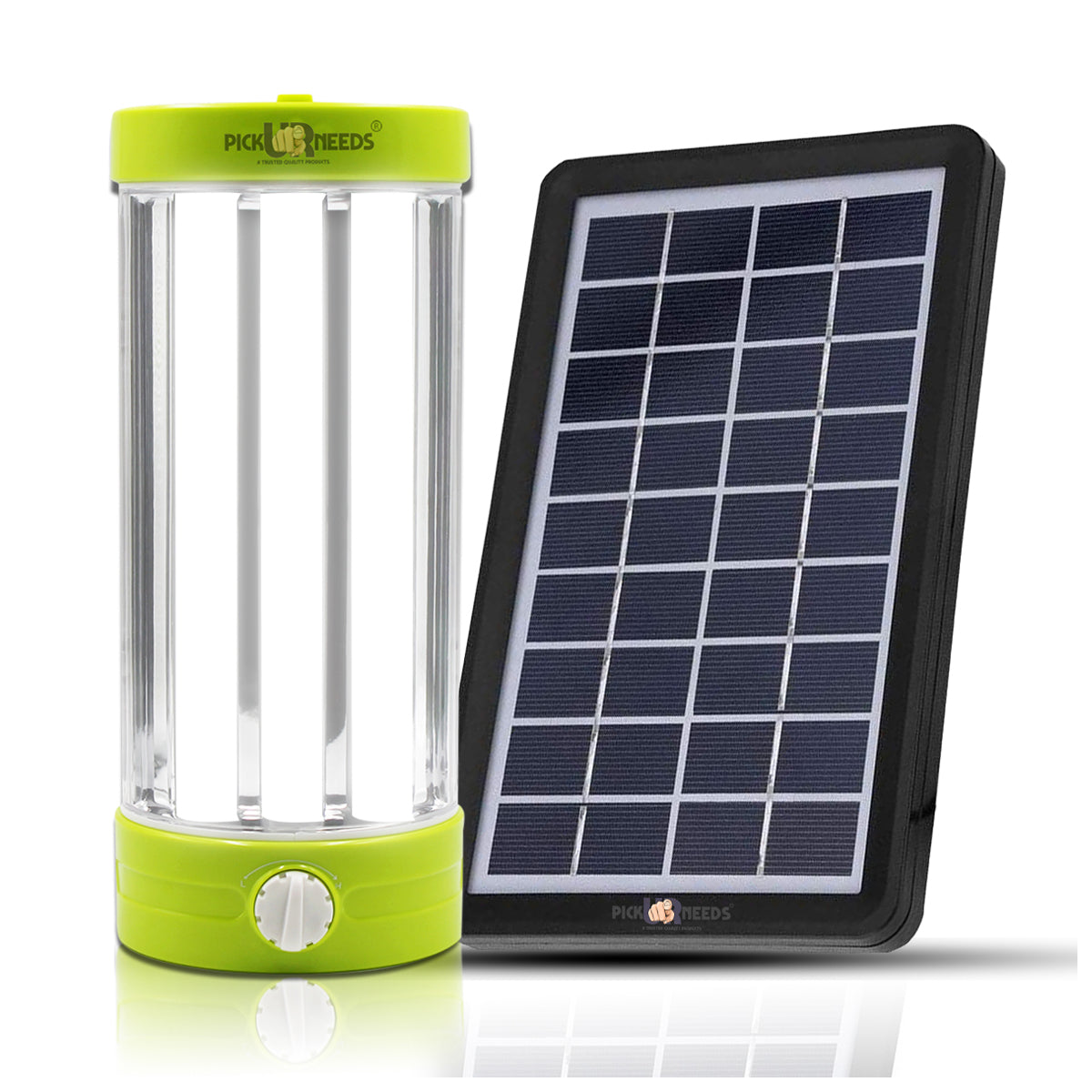 Pick Ur Needs® Extra Brightness Rechargeable LED Lantern Emergency Light 40W with Eco Friendly Solar Panel(3W + 9V)