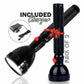 Pick Ur Needs 2X Power Long Range Torch Low / High Beam Mode Lithium Battery Metal Body Design 5 hrs Torch Emergency Light (Black)