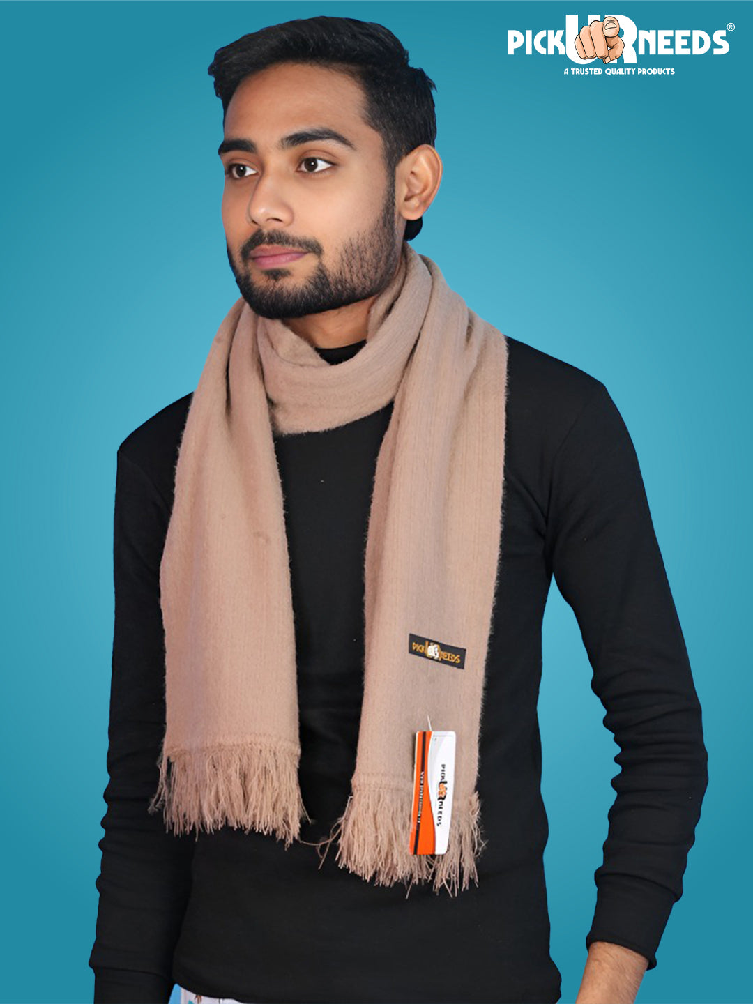 Pick Ur Needs Premium Winter Knit Muffler for Men Soft Woolen Neck Scarf with Stylish Pattern Warm & Comfortable Winter Wear for Outdoor & Casual Use