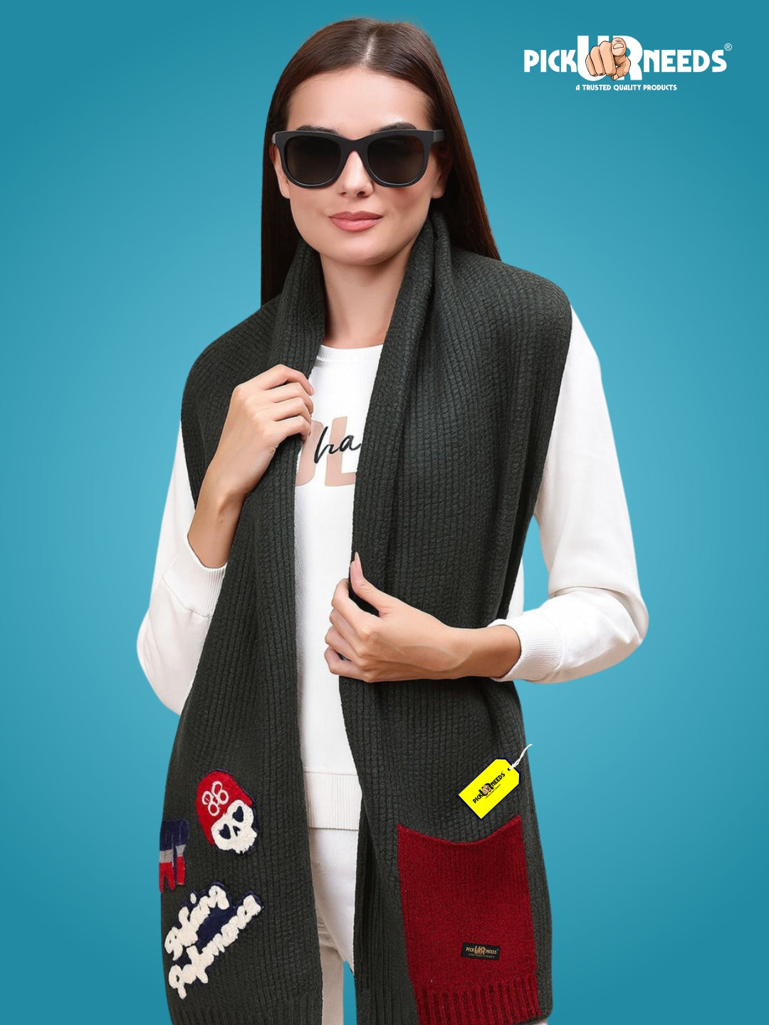 Pick Ur Needs Self Design Women Muffler