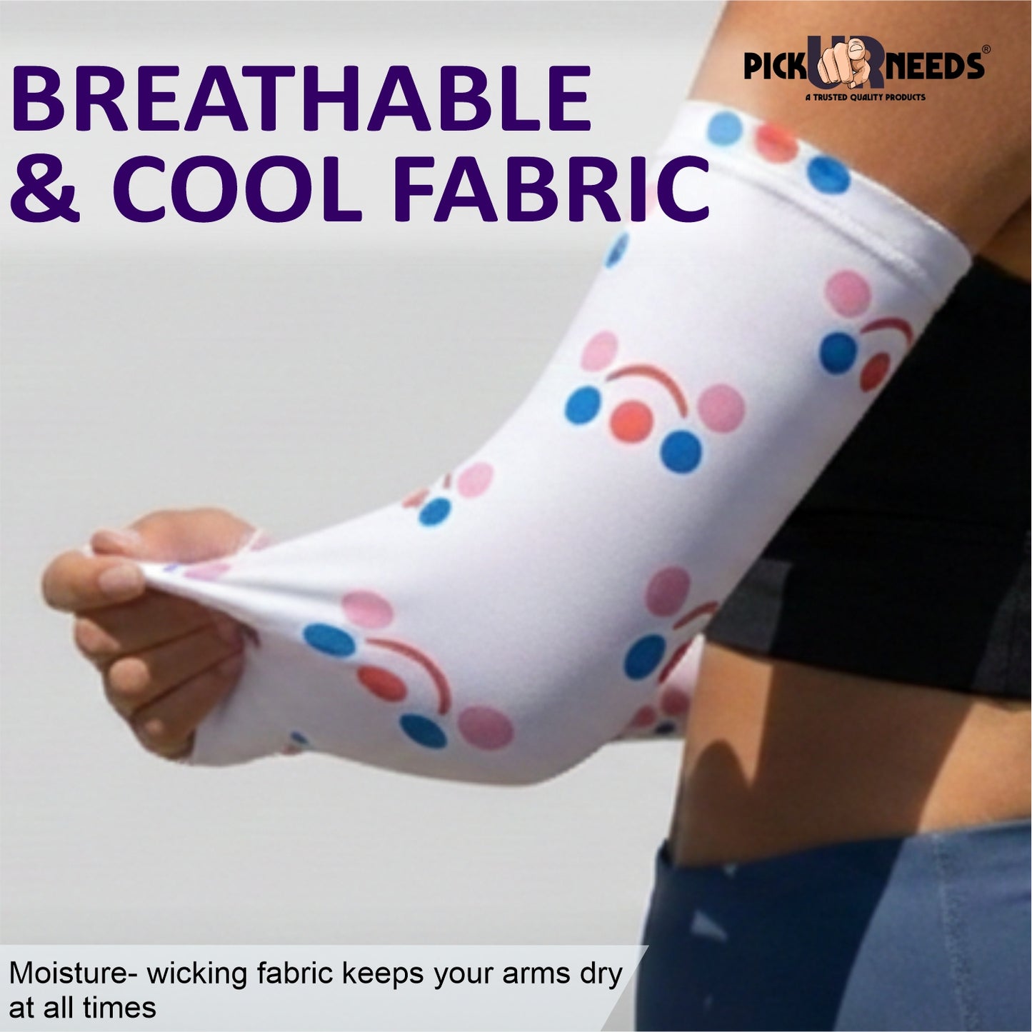 Pick Ur Needs Nylon Arm Sleeve For Men & Women