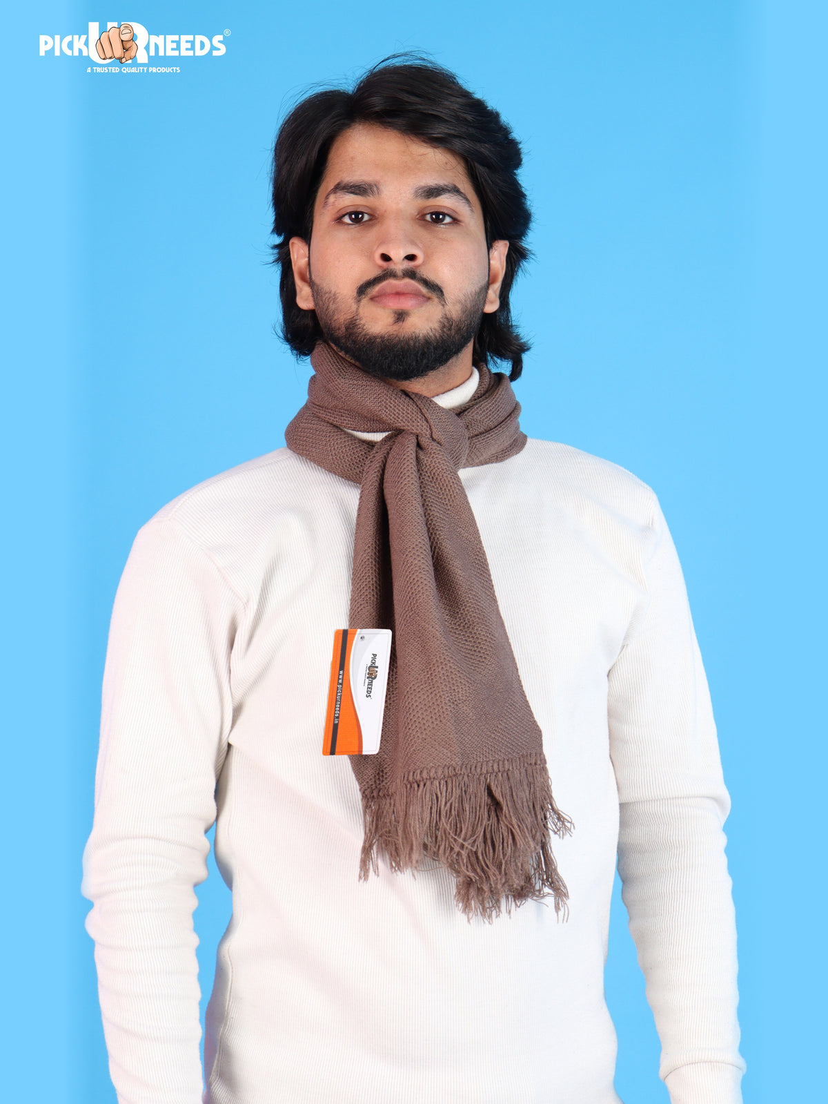 Pick Ur Needs Premium Soft, Warm & Breathable Wool Blend Winter Scarf for Men Fashionable Elegant Muffler