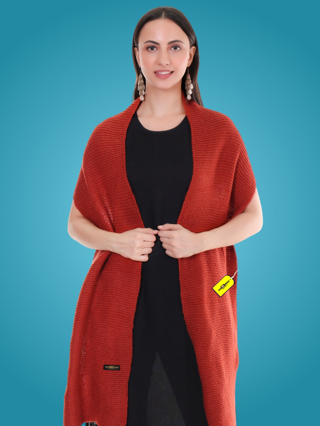 Pick Ur Needs Soft & Elegant Women’s Winter Scarf Wool Blend Knitted Muffler For Cold Weather Wrap