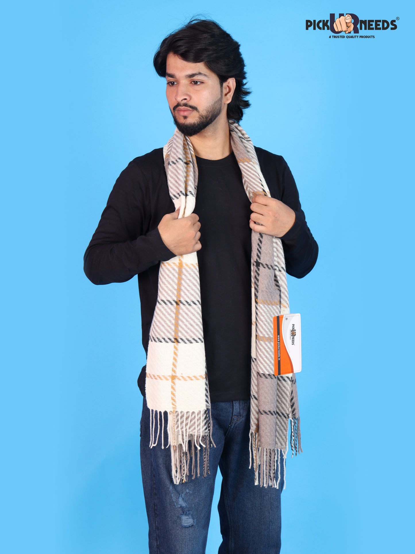 Pick Ur Needs Warm Soft Woolen Shawl for Men Soft Warm Traditional Shoulder Wrap