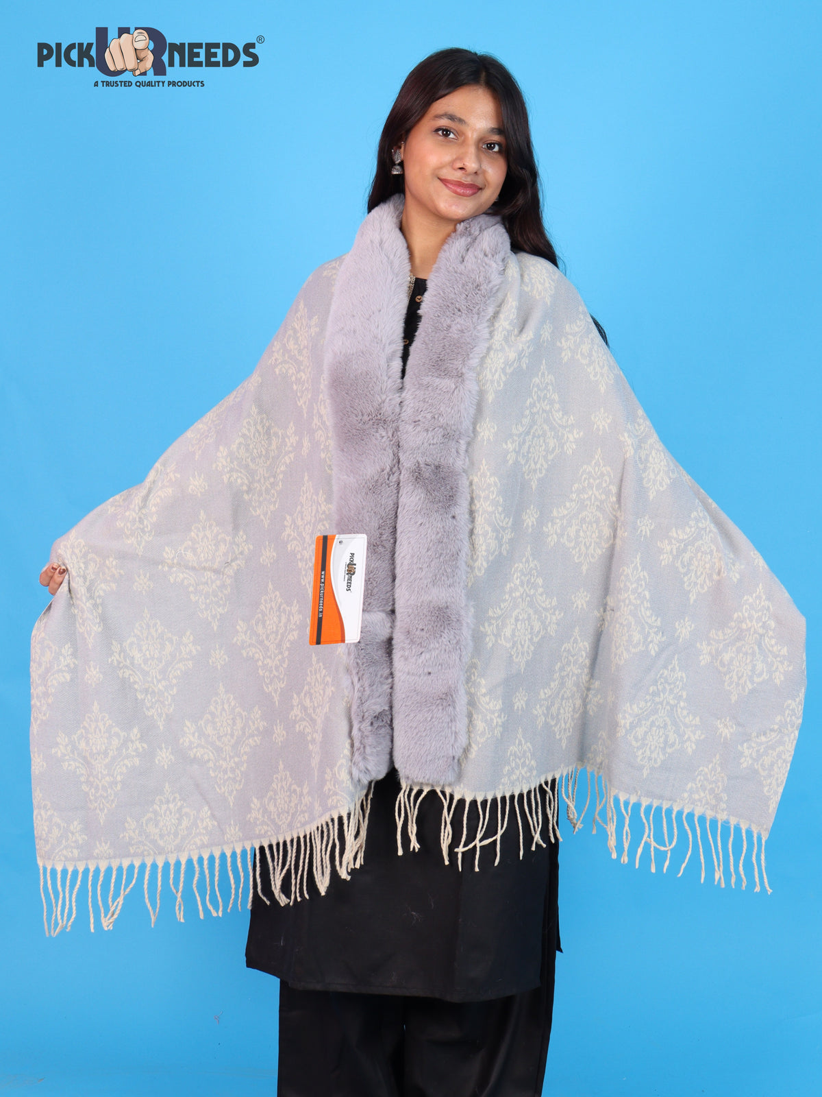 Pick Ur Needs Pashmina Self Design Women Shawl