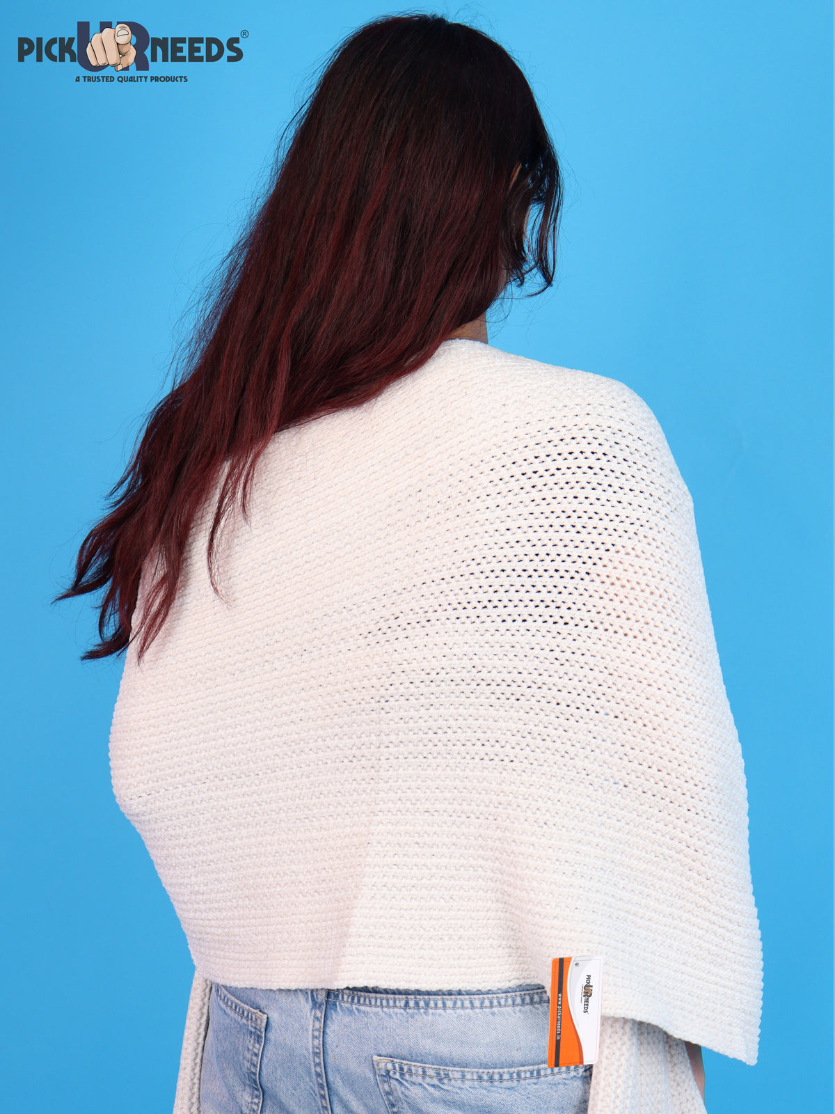 Pick Ur Needs Womens Winter shawl with Soft Plush Texture & Long Fringe Detailing Elegant Wrap for Ladies & Girls Cozy Seasonal Shoulder Cover for Casual, Ethnic & Western Outfits