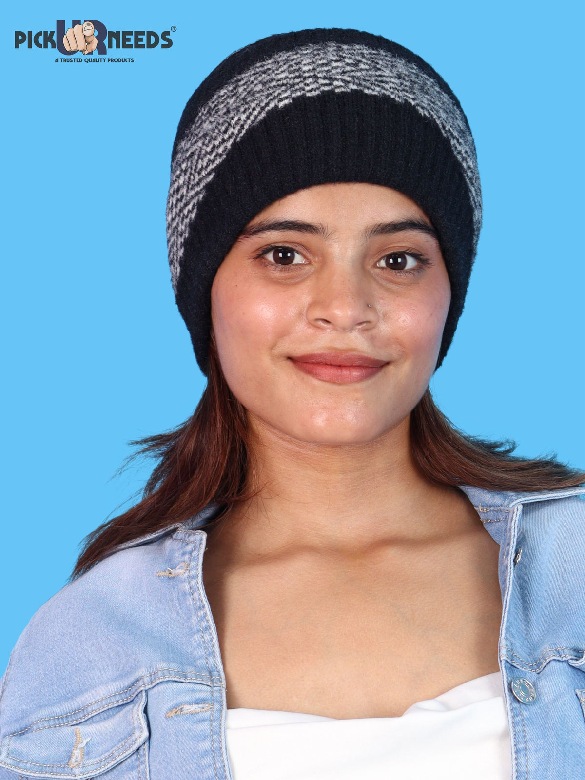 Pick Ur Needs Unisex Winter Headband Ear Warmer For Women & Men Soft Stretch Warm Head Wrap with Geometric Pattern