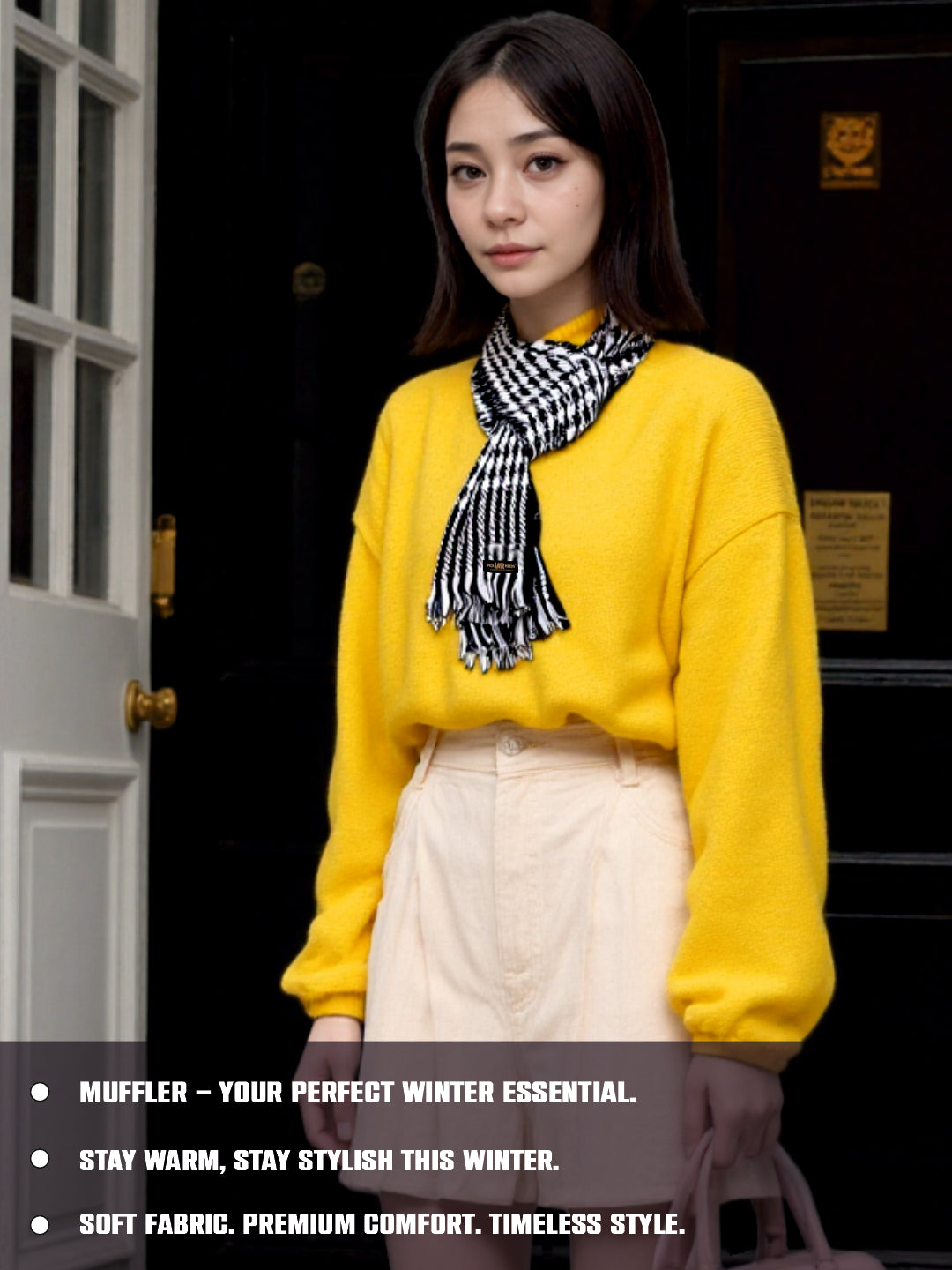 Pick Ur Needs Pure Cashmere Womens Winter Stylish Muffler Warm, Soft and Trendy Scarves for Cold W