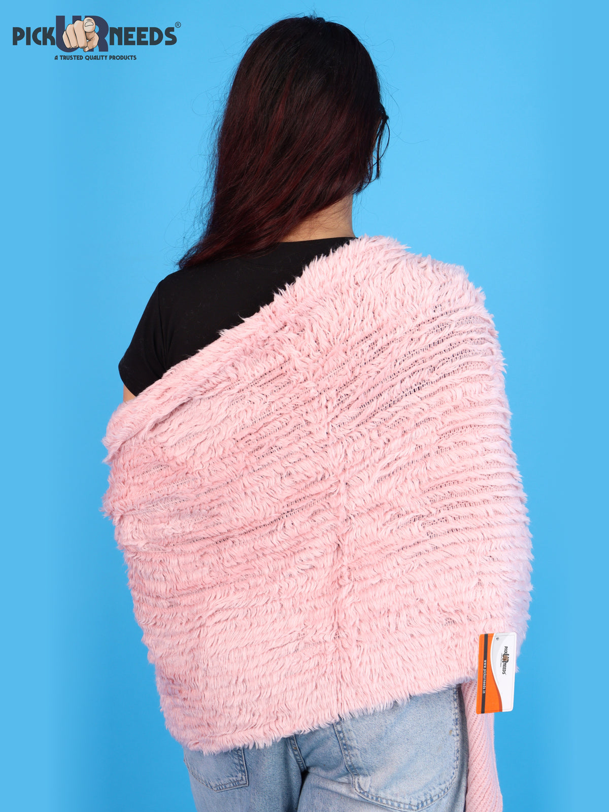 Pick Ur Needs Warm Winter Shawl & Stole for Women & Girls Soft Textured Woven Wrap with Fringe Detailing