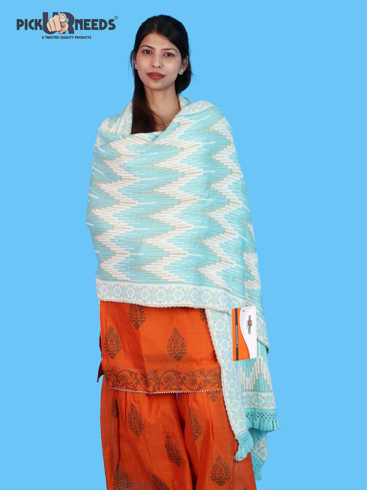 Pick Ur Needs Premium Wool Shawl For Womens & Girls Winter Muffler Soft Knitted Designer Wrap Warm Stole