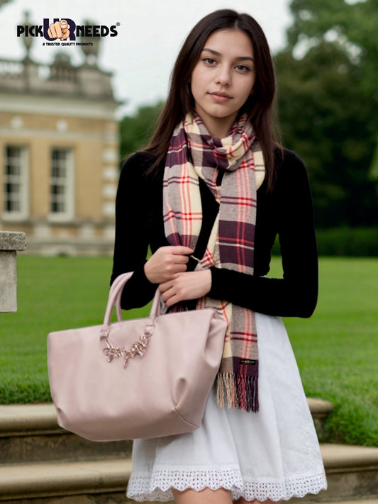 Pick Ur Needs Pure Cashmere Women’s Winter Stylish Muffler Warm, Soft and Trendy Scarves for Cold Weather