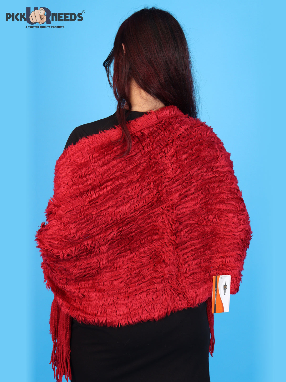 Pick Ur Needs Warm Winter Shawl & Stole for Women & Girls Soft Textured Woven Wrap with Fringe Detailing
