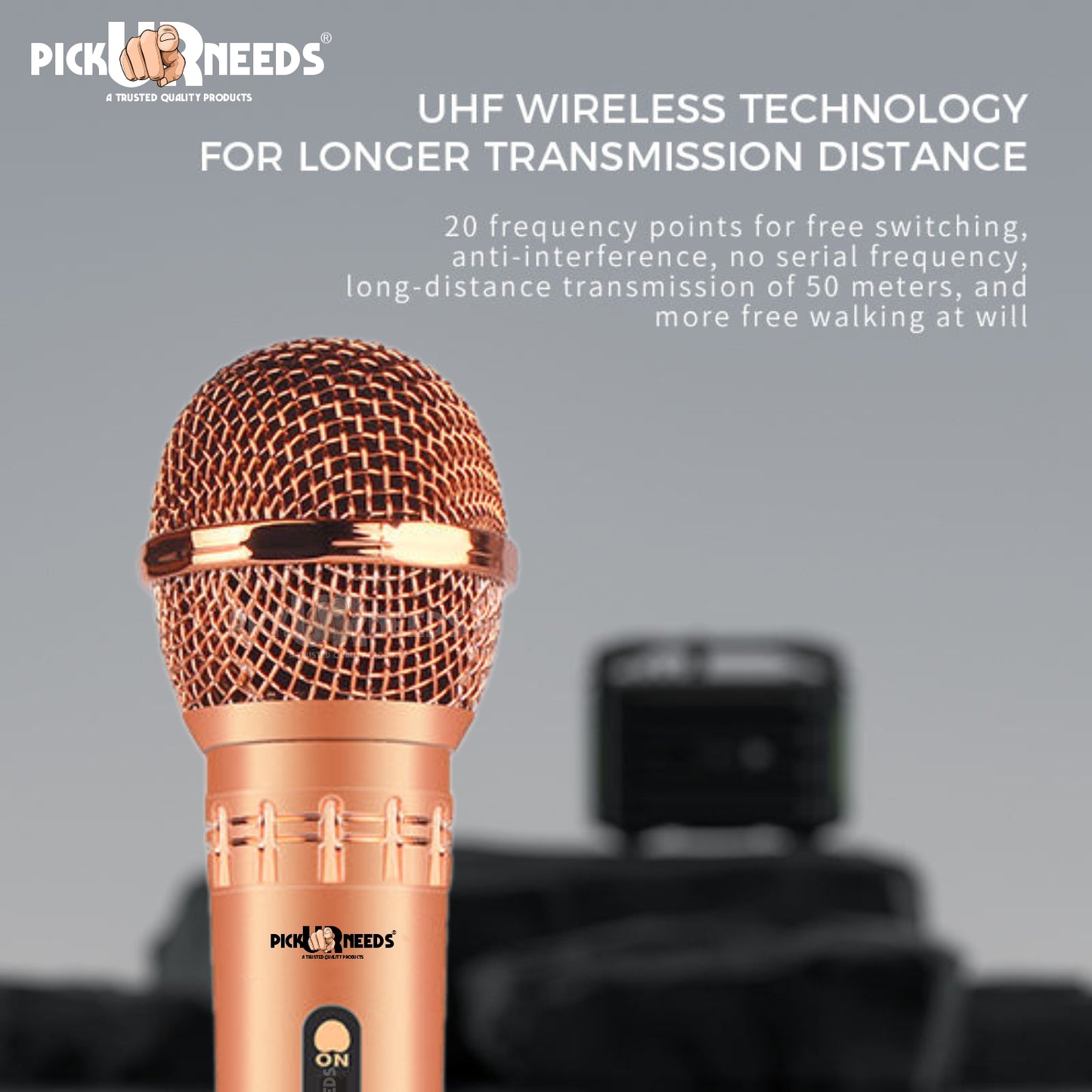 Pick Ur Needs Professional Dynamic Microphone – Wired Cardioid Mic, All-Metal Body- Corded Mic Microphone