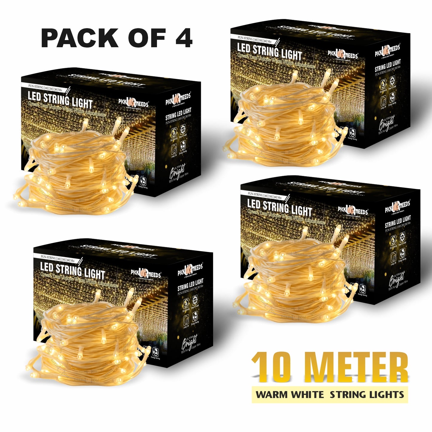 Pick Ur Needs 74 LEDs 10 m Blue Steady String Rice Lights