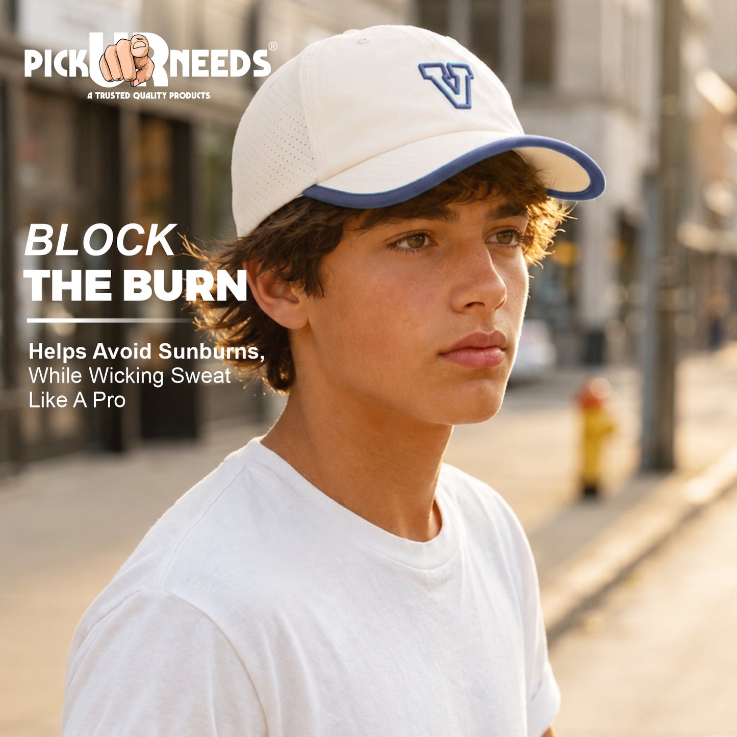Pick Ur Needs Unisex Sports Baseball Cap Breathable Quick-Dry Summer Cap with Adjustable Strap