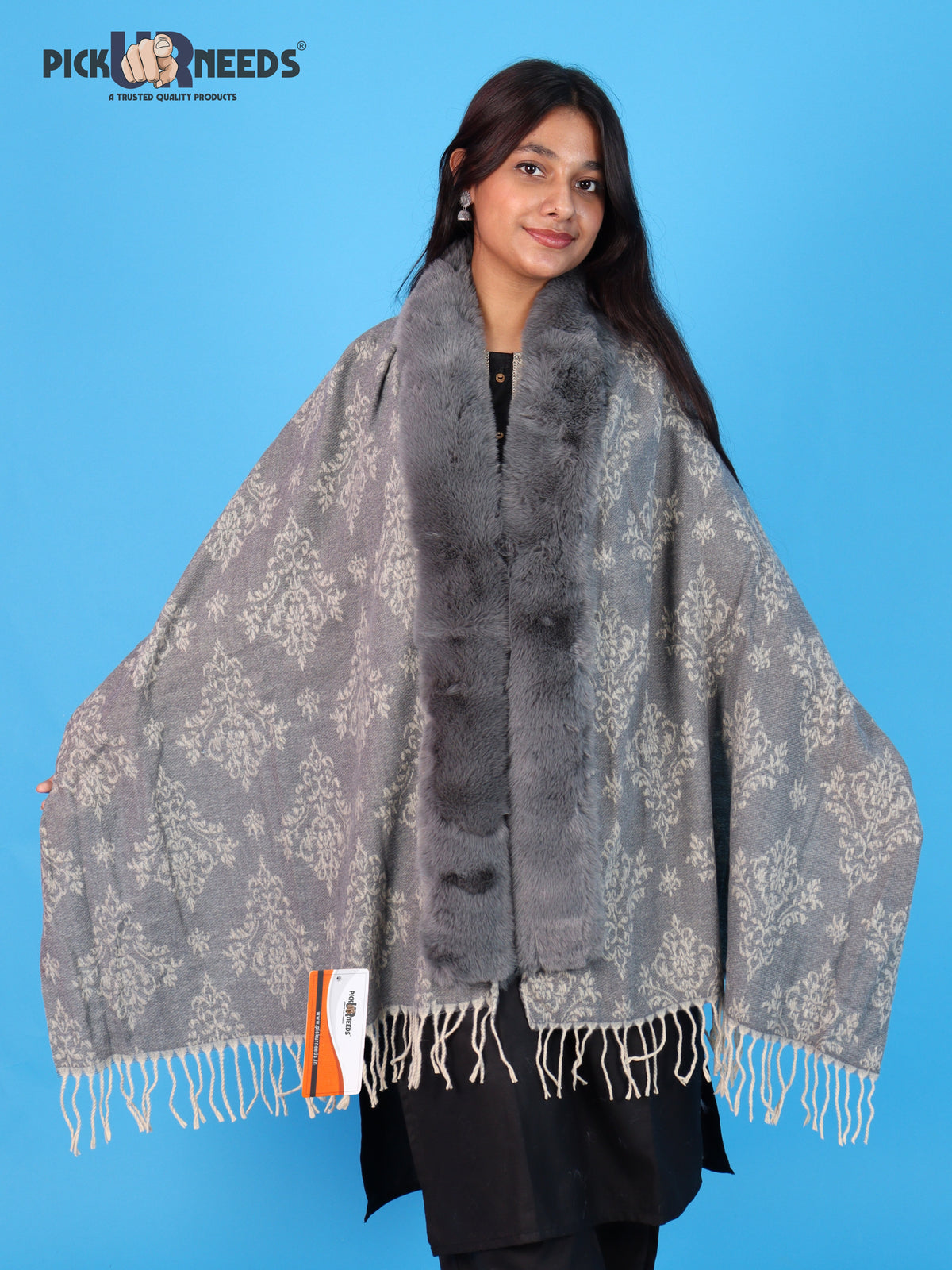 Pick Ur Needs Pashmina Self Design Women Shawl