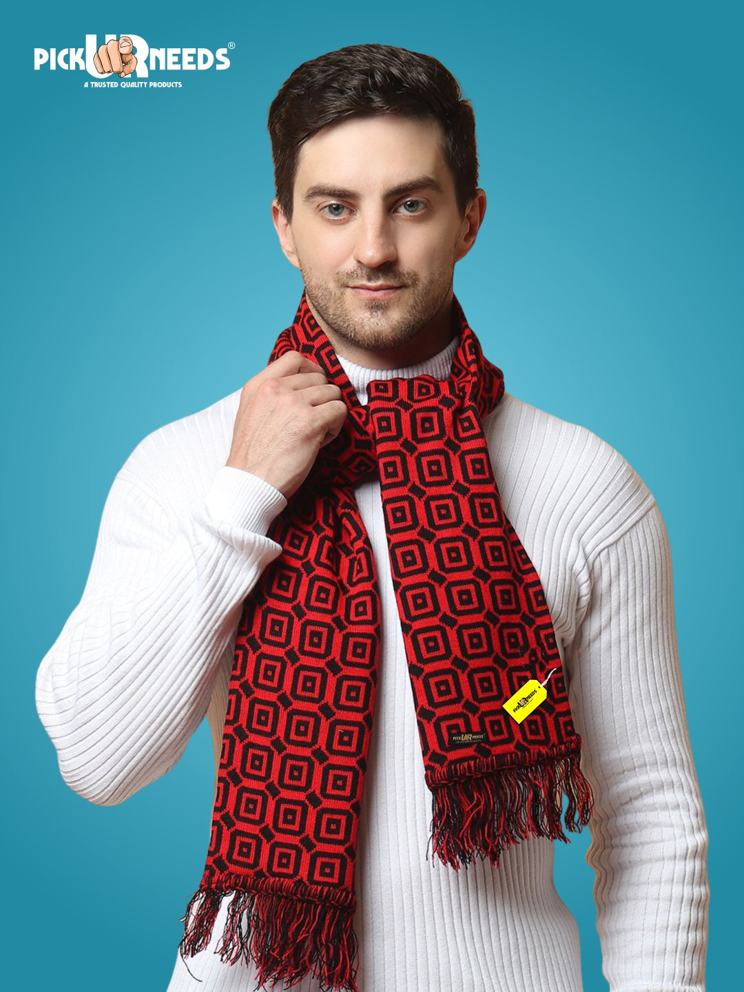 Pick Ur Needs Geometric Print Men Muffler