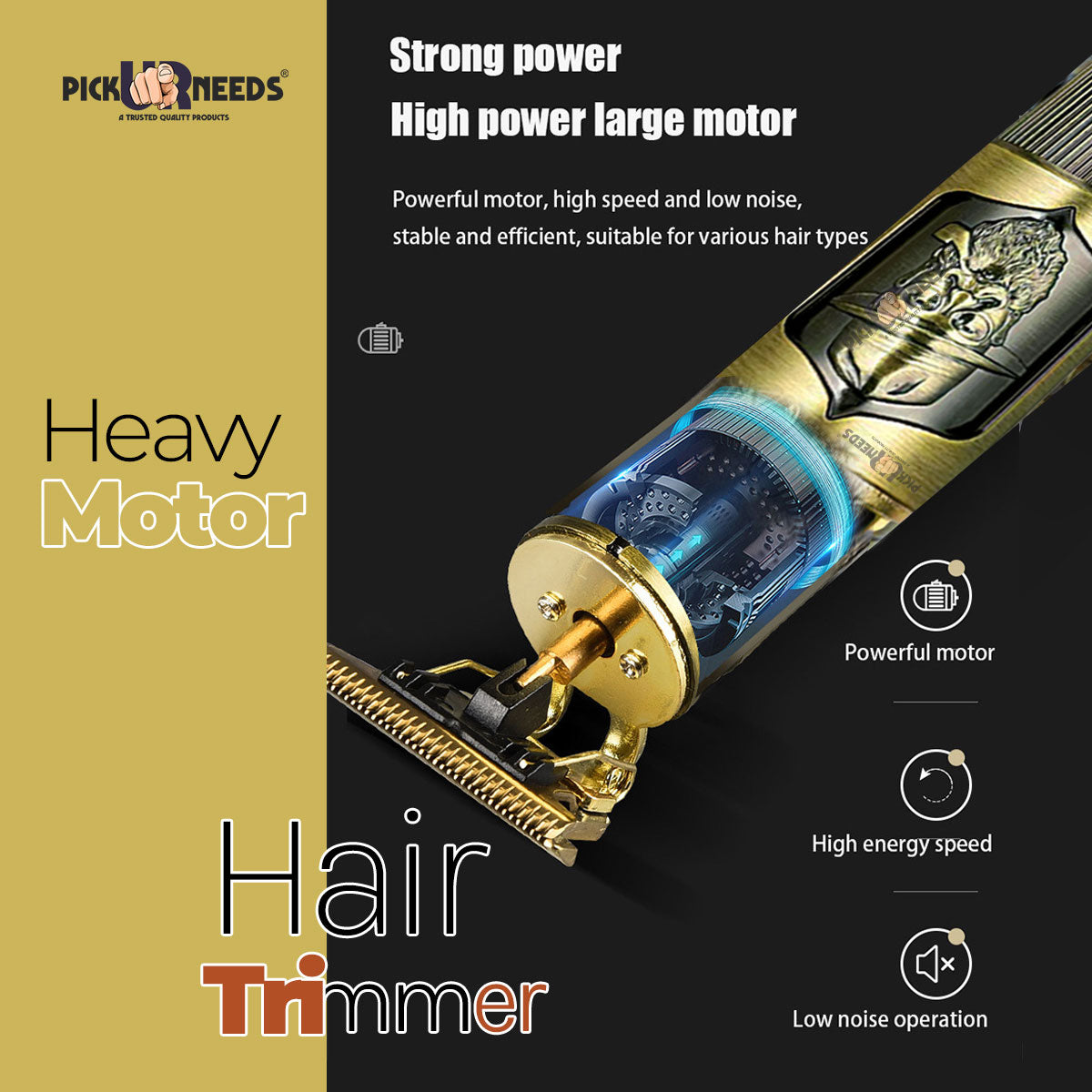 Pick Ur Needs Rechargeable Hair Trimmer/Shaver/Clippers For Men LCD With 3 Mode C Type Shaver For Men