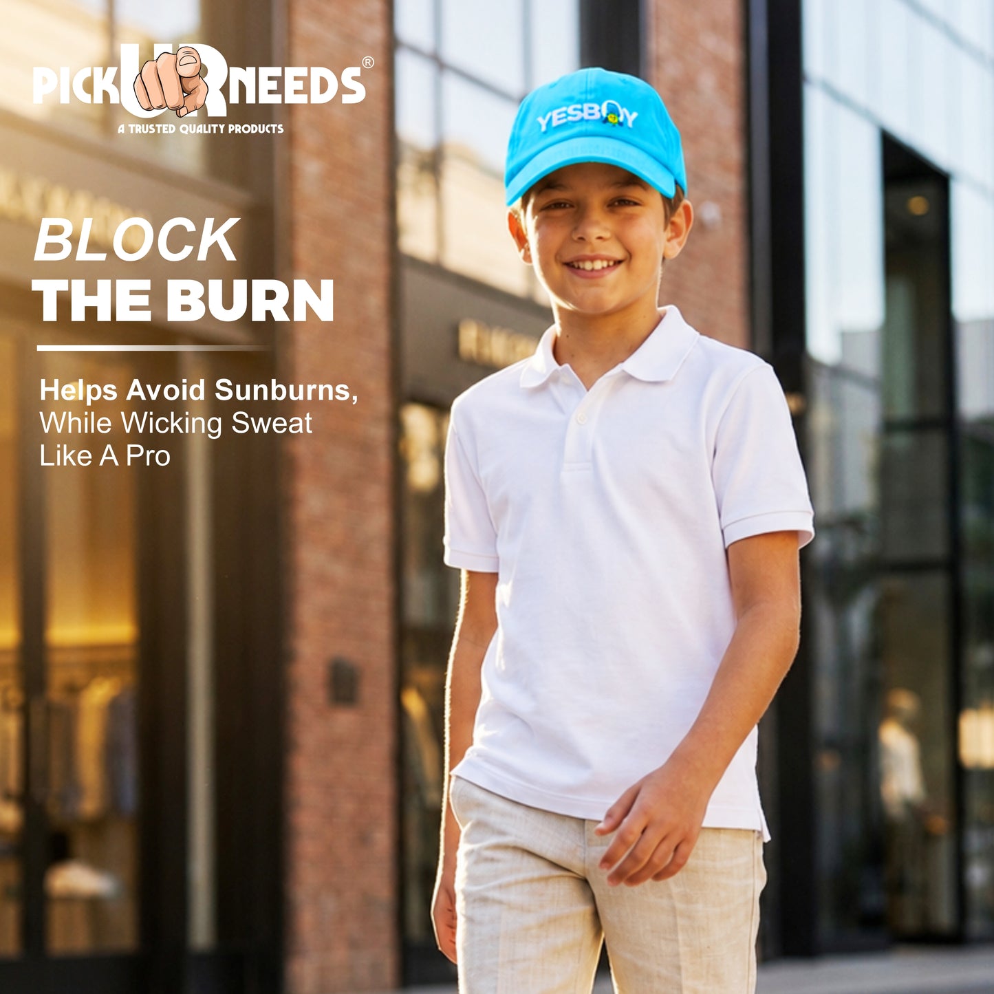 Pick Ur Needs YESBOY Cap,3D Embroidery, Breathable Fabric, Adjustable Fit, Teenager Unisex Kids,Lightweight Caps