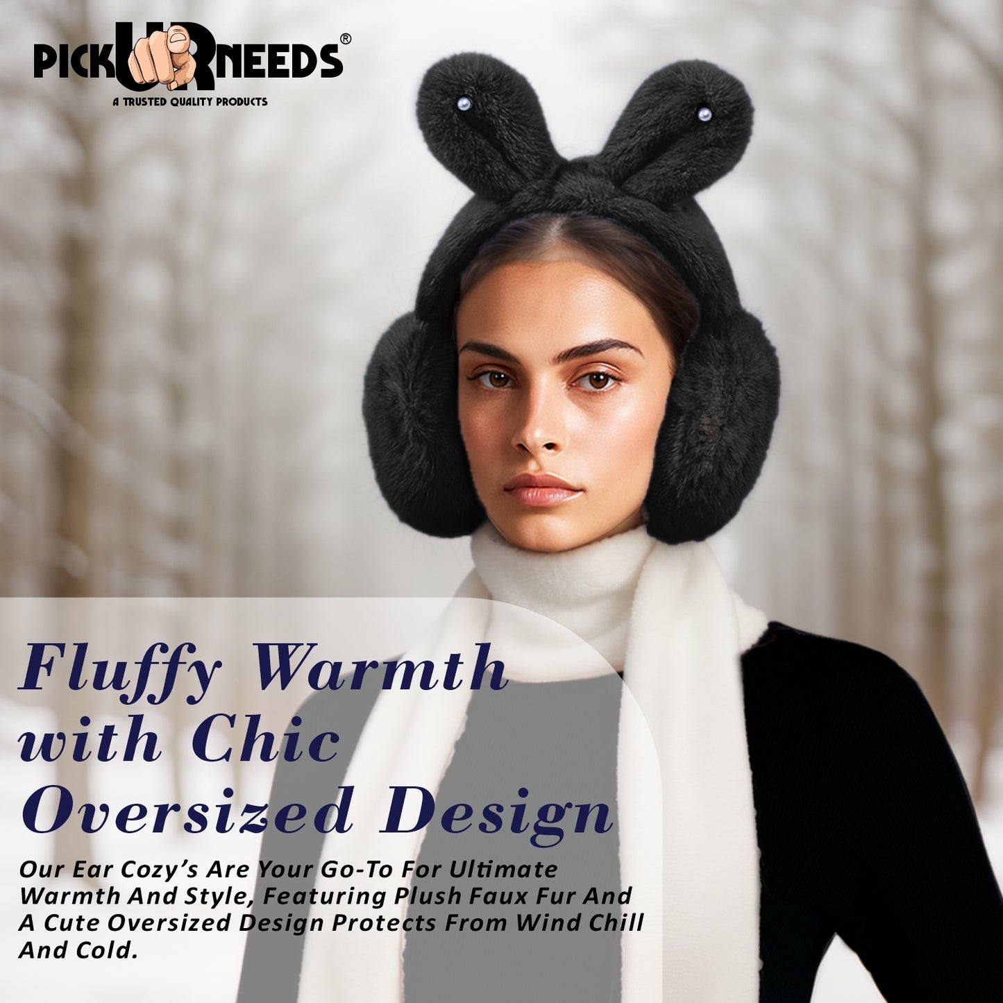 Pick Ur Needs Stylish Stone Design Foldable / Adjustable Ear Muff High Quality Furr Ear Warmer Ear Muff