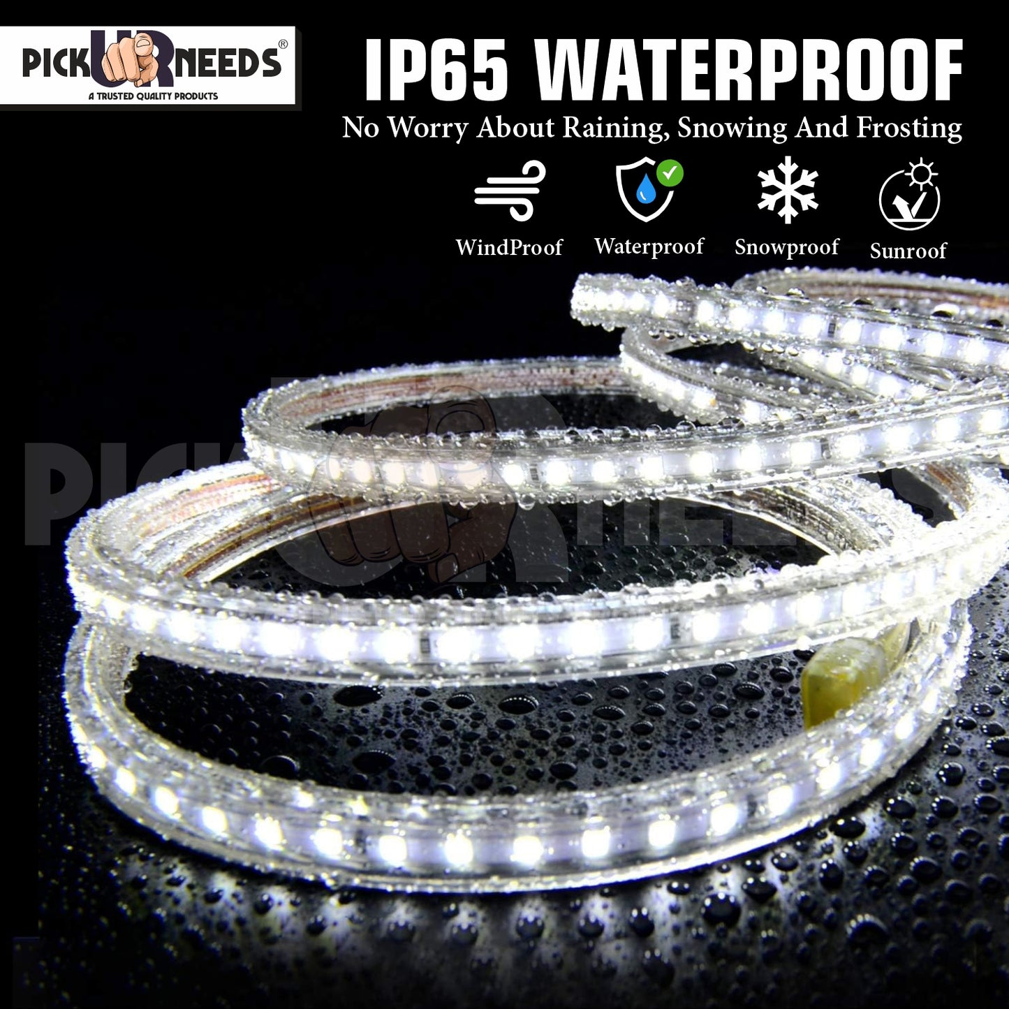 Pick Ur Needs 20M 2400 LED Strip Light-ultra-bright, energy-efficient white LED strip.
