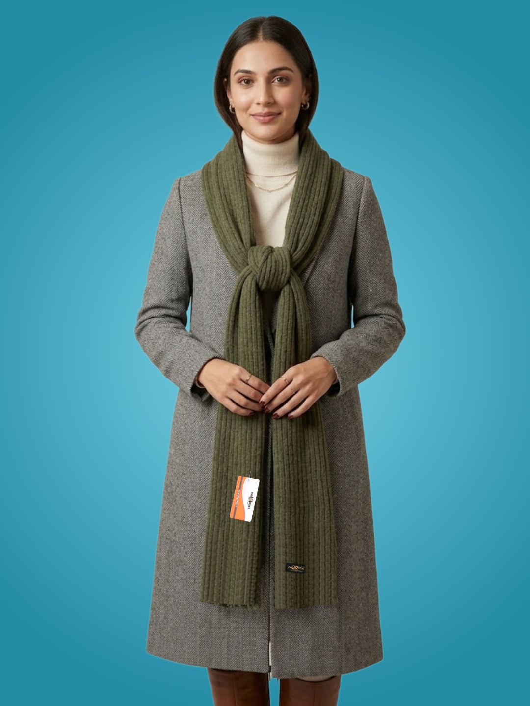 Pick Ur Needs Ultra Soft Ribbed Knit Muffler for Women Warm Winter Woolen Scarf Cozy Lightweight Neck Warmer for Casual & Outdoor Use