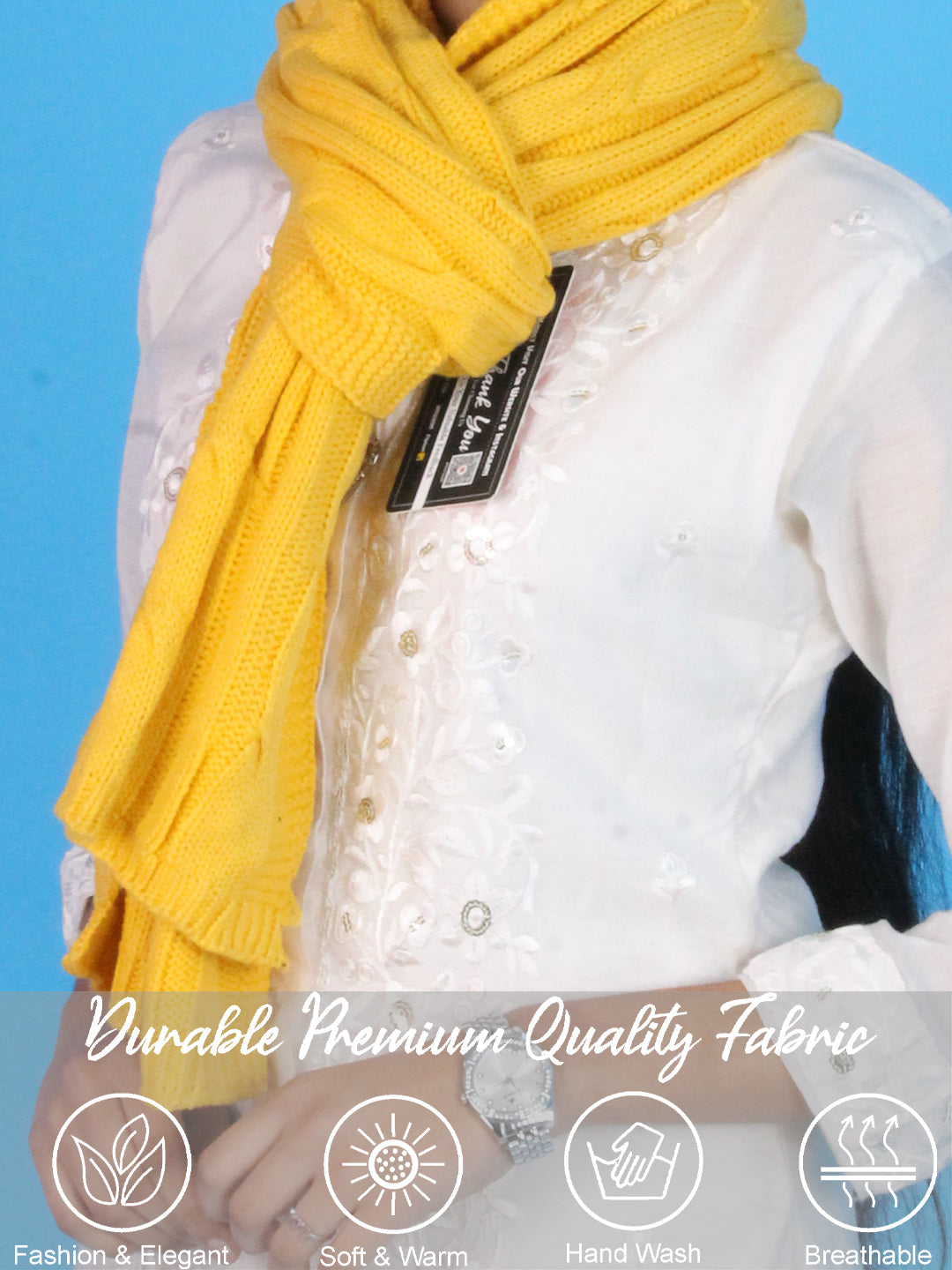 Pick Ur Needs Women’s Woolen Muffler Soft & Warm Knitted Scarf Winter Neck Wrap Premium Acrylic Wool Stylish Hand-Washable