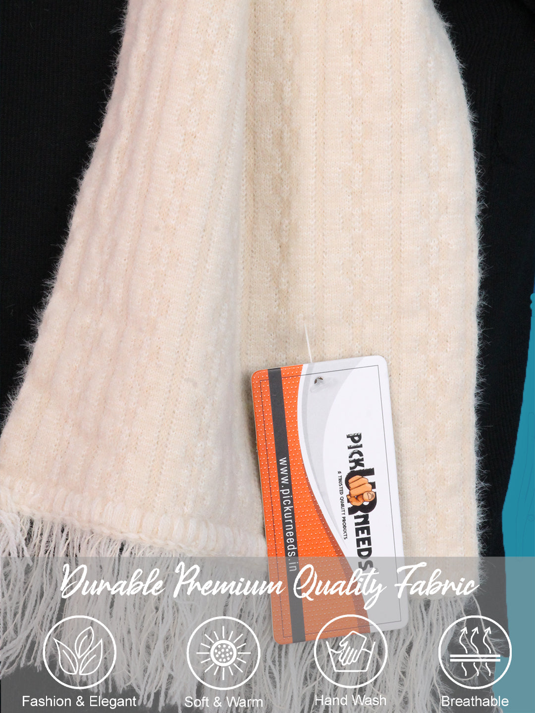 Pick Ur Needs Premium Winter Knit Muffler for Men Soft Woolen Neck Scarf with Stylish Pattern Warm & Comfortable Winter Wear for Outdoor & Casual Use