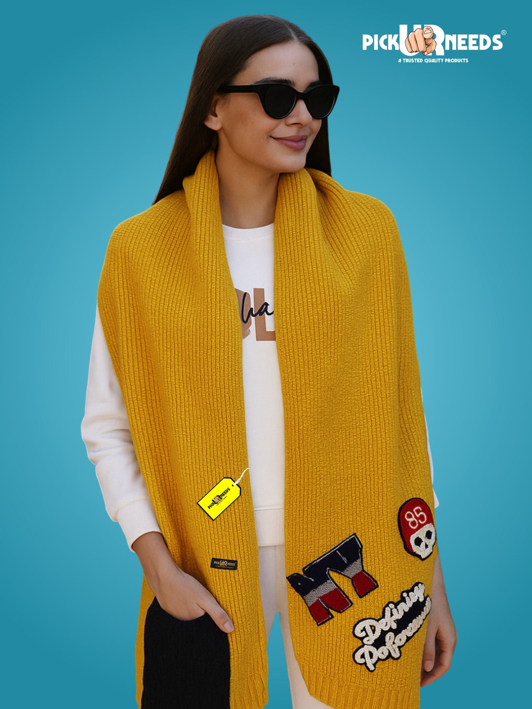 Pick Ur Needs Self Design Women Muffler