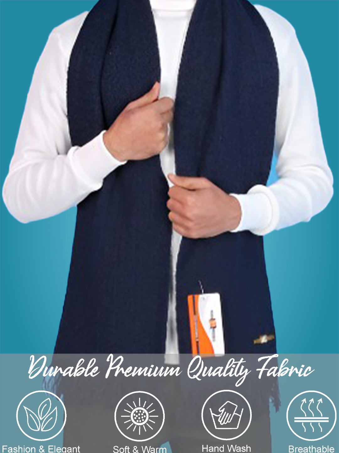 Pick Ur Needs Premium Winter Knit Muffler for Men Soft Woolen Neck Scarf with Stylish Pattern Warm & Comfortable Winter Wear for Outdoor & Casual Use