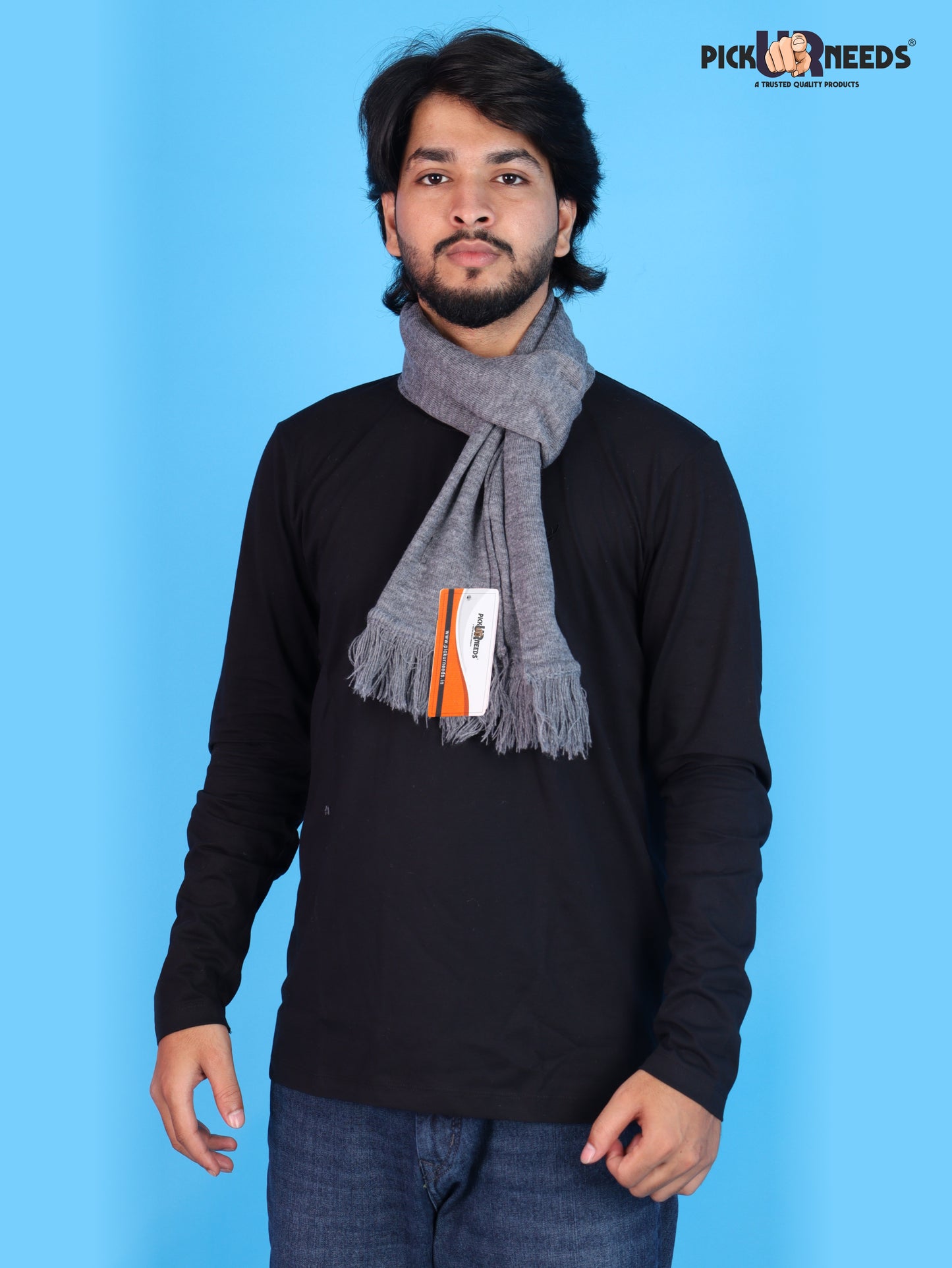 Pick Ur Needs Mens Winter Muffler Scarf for Boys & Men Soft Warm Neck Wrap Stole Lightweight Shawl