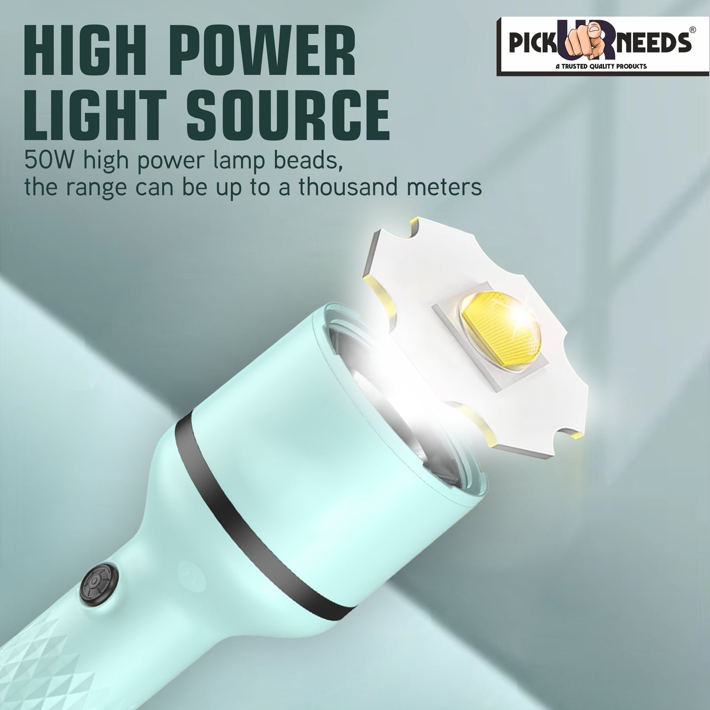 Pick Ur Needs Rechargeable Long Range Search Light With 4 Mode Light Long Battery Backup Torch 6 hrs Lantern Emergency Light