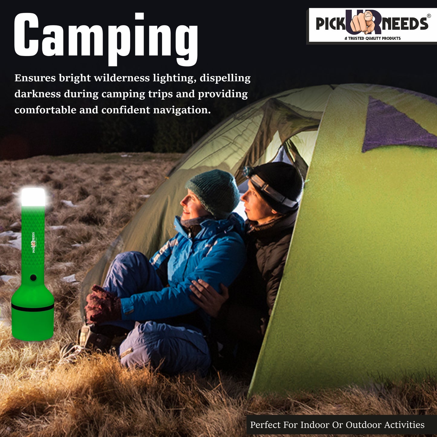 Pick Ur Needs Rechargeable Long Range Search Light With 4 Mode Light Long Battery Backup Torch 6 hrs Lantern Emergency Light