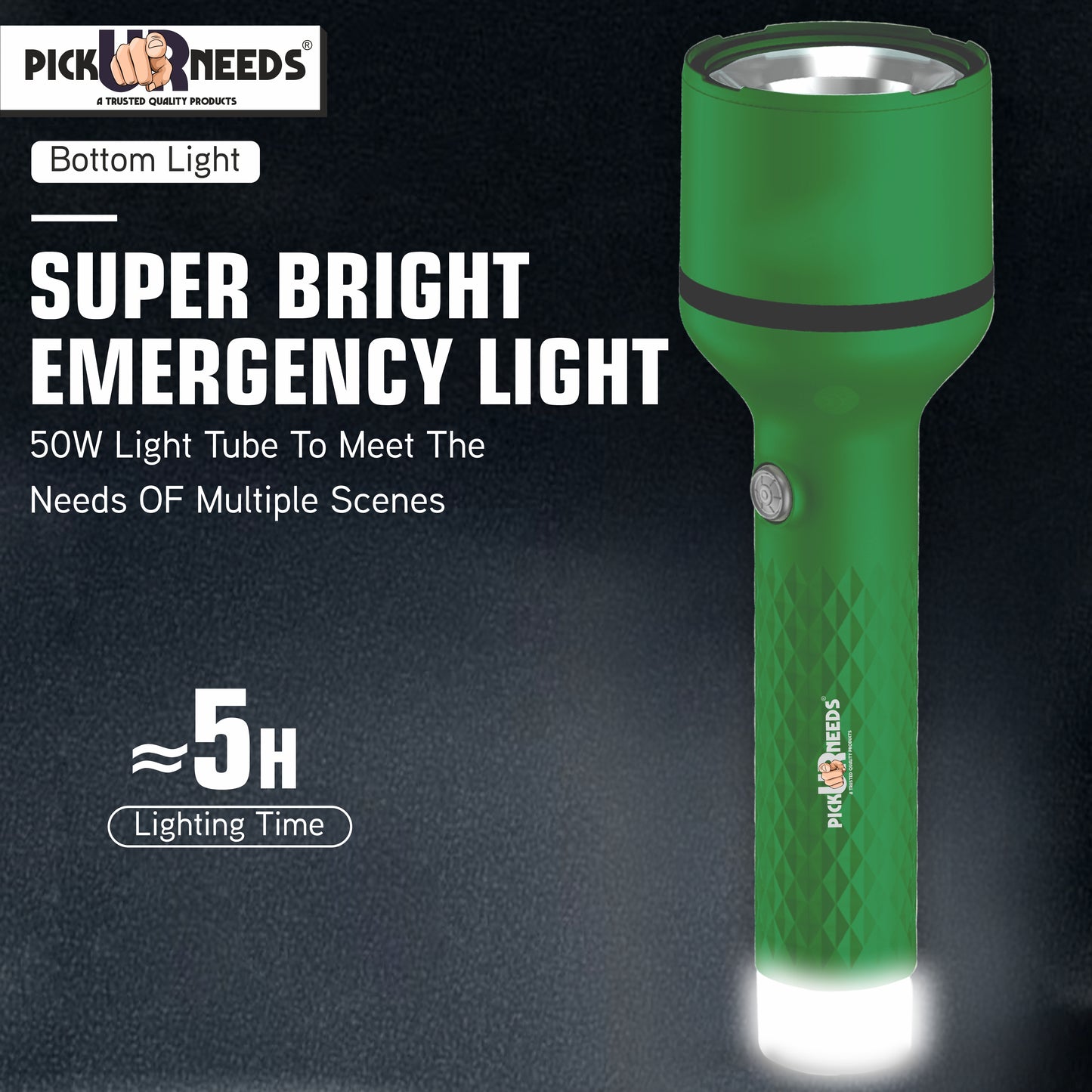 Pick Ur Needs Rechargeable Long Range Search Light With 4 Mode Light Long Battery Backup Torch 6 hrs Lantern Emergency Light