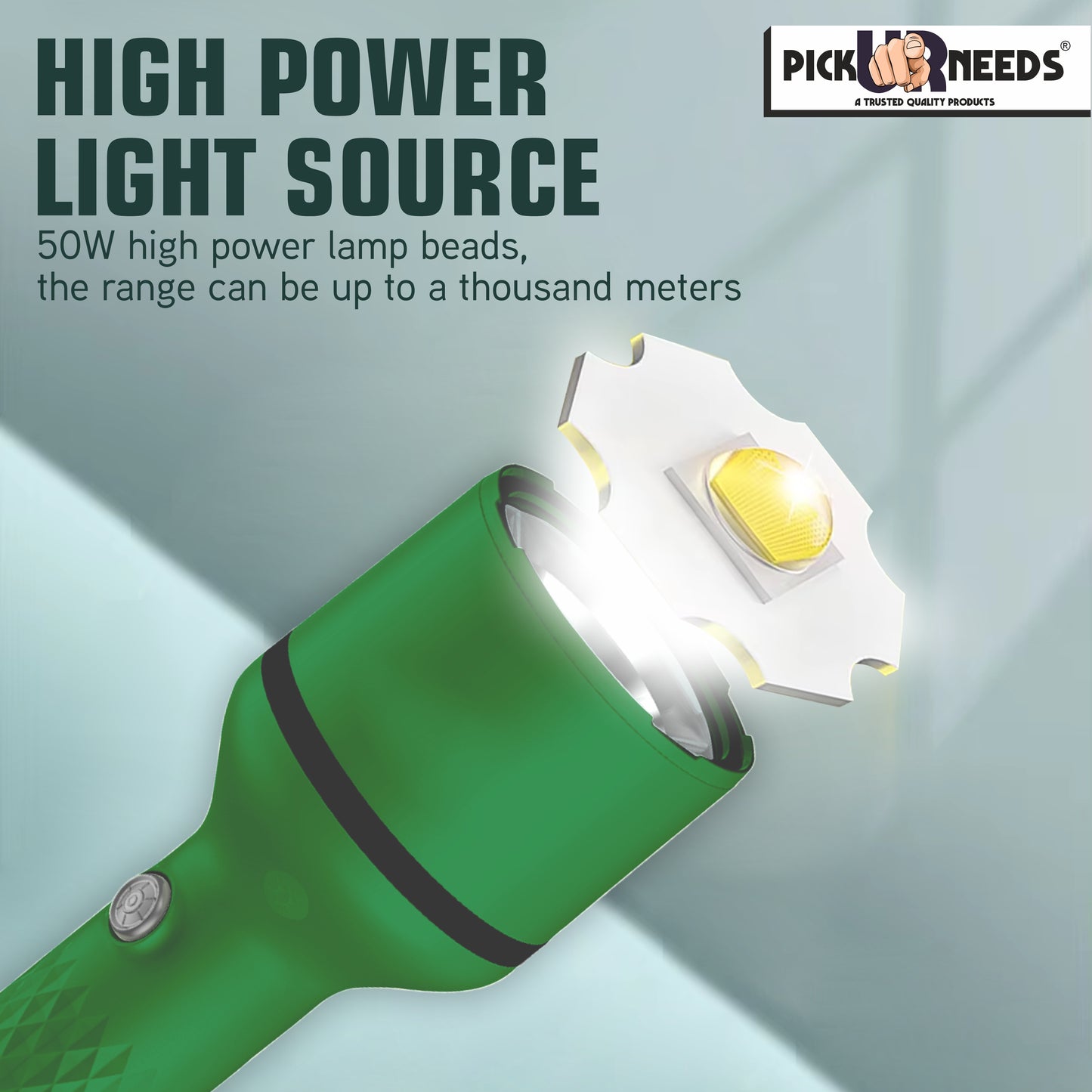 Pick Ur Needs Rechargeable Long Range Search Light With 4 Mode Light Long Battery Backup Torch 6 hrs Lantern Emergency Light