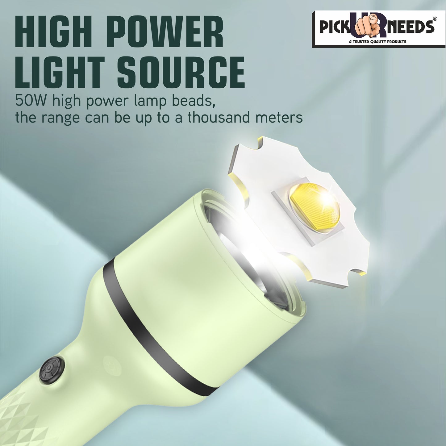 Pick Ur Needs Rechargeable Long Range Search Light With 4 Mode Light Long Battery Backup Torch 6 hrs Lantern Emergency Light