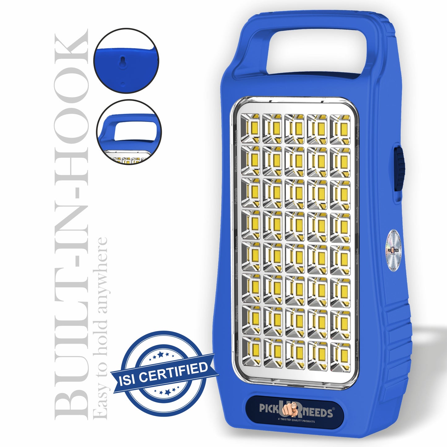Pick Ur Needs 50W Rechargeable Emergency Light With 40 SMD Big LED 4500mAh Long Battery Backup 8 hrs Lantern Emergency Light