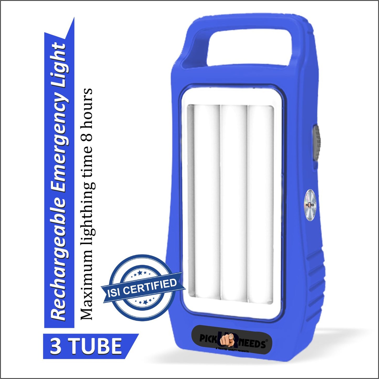 Pick Ur Needs Rechargeable Home Emergency Lantern With 3 Bright Tube Light Long Battery Backup 5 hrs Torch Emergency Light