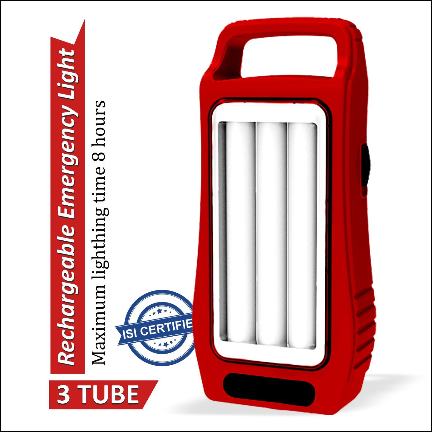 Pick Ur Needs Rechargeable Home Emergency Lantern With 3 Bright Tube Light Long Battery Backup 5 hrs Torch Emergency Light