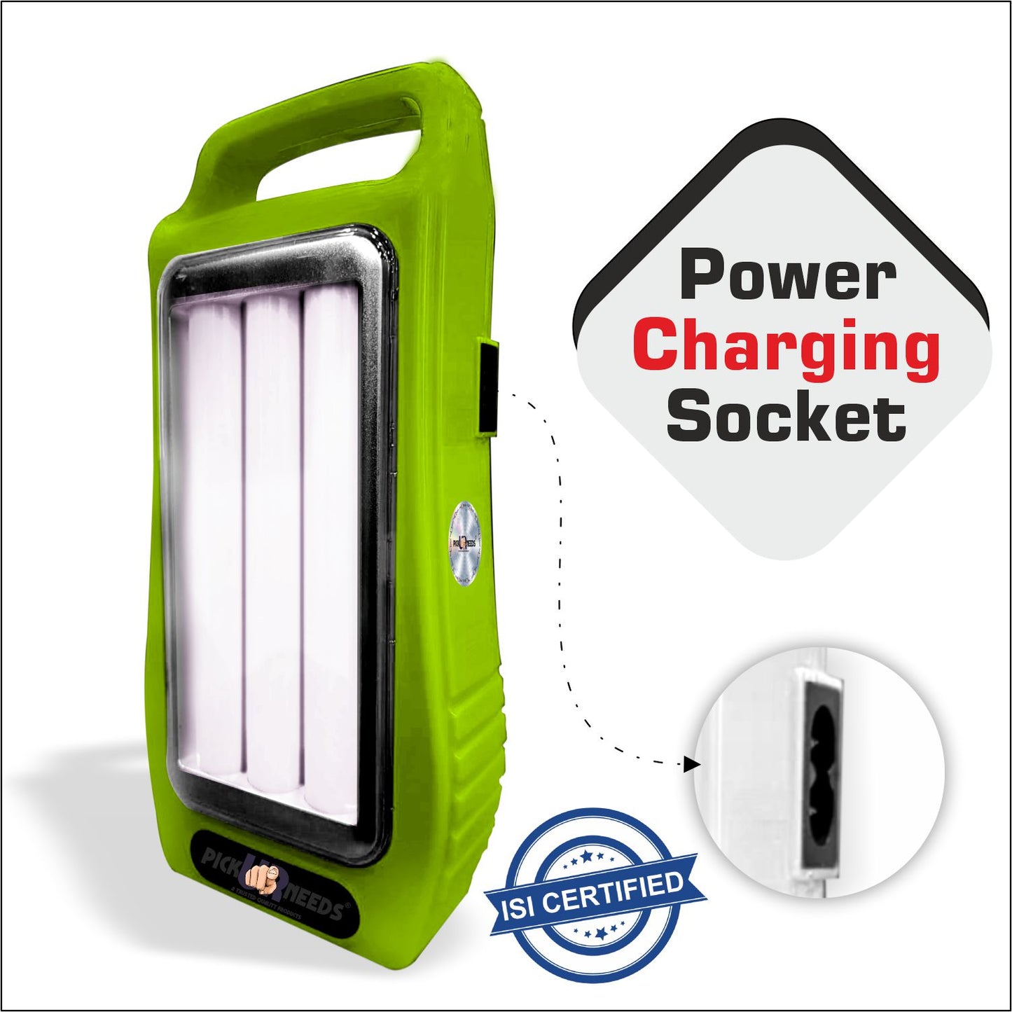 Pick Ur Needs Rechargeable Home Emergency Lantern With 3 Bright Tube Light Long Battery Backup 5 hrs Torch Emergency Light