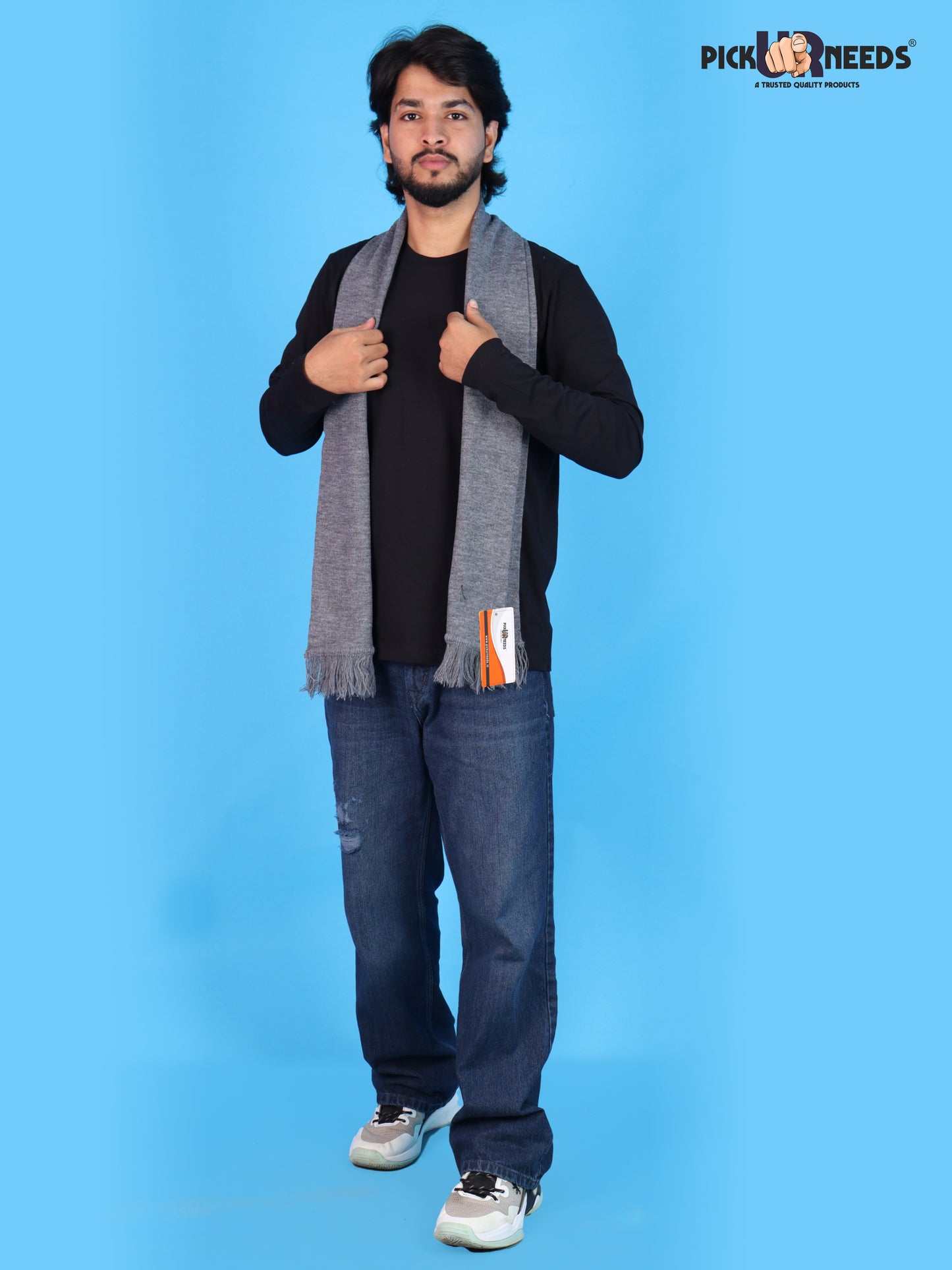 Pick Ur Needs Mens Winter Muffler Scarf for Boys & Men Soft Warm Neck Wrap Stole Lightweight Shawl
