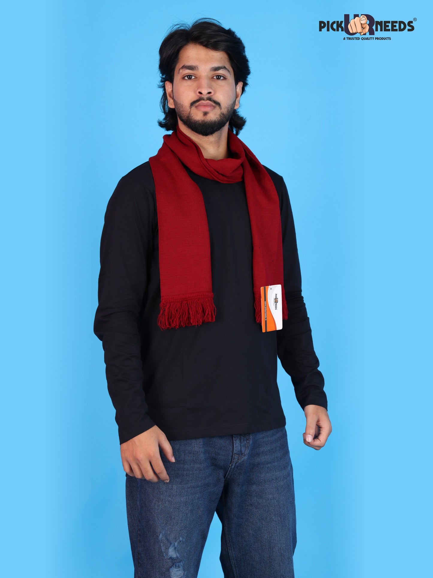 Pick Ur Needs Mens Winter Muffler Scarf for Boys & Men Soft Warm Neck Wrap Stole Lightweight Shawl