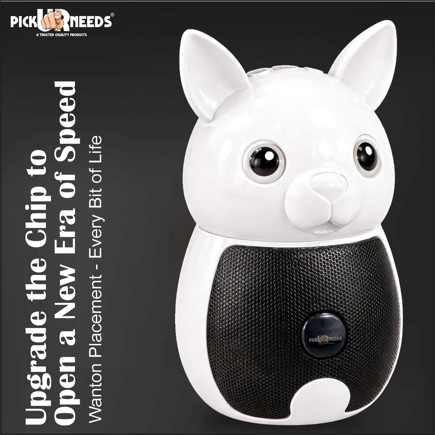 Pick Ur Needs Bunny Bluetooth Speaker | Cute Portable Wireless Speakers with TWS, FM Radio, USB & TF Card | Rechargeable Mini Speaker for Kids & Desk Use