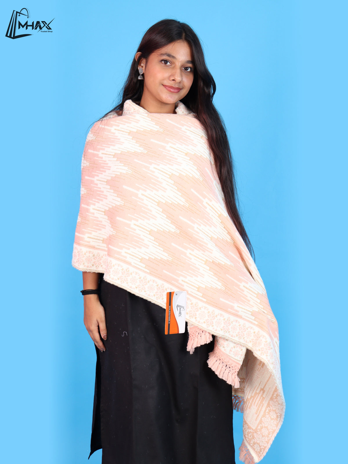 Pick Ur Needs Premium Wool Shawl For Womens & Girls Winter Muffler Soft Knitted Designer Wrap Warm Stole